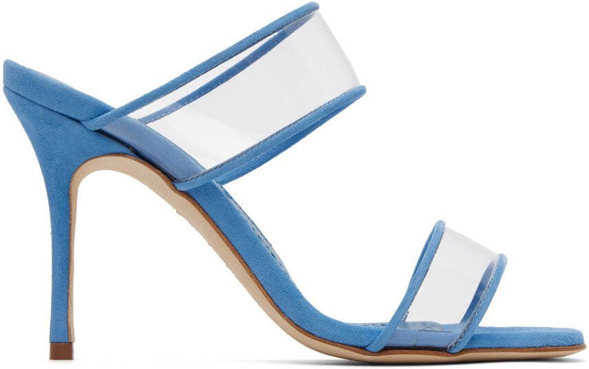 Manolo Blahnik Blue INVYMU Heeled Sandals - Picture 5