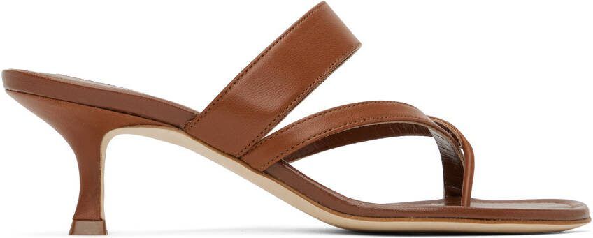 Manolo Blahnik Brown Susa Sandals - Picture 5