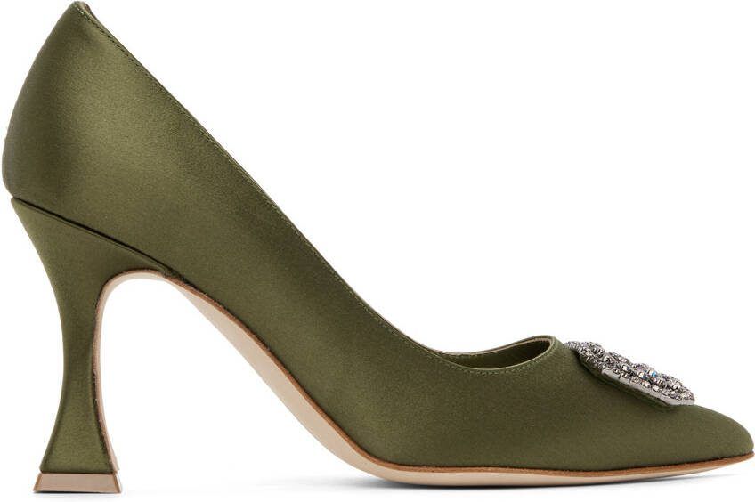 Manolo Blahnik Green Floritanuhi Heels