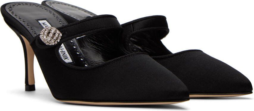 Manolo Blahnik Black Camparimu Jewel Heels - Picture 2