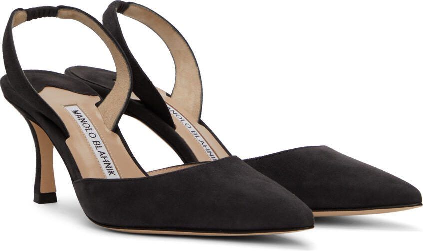 Manolo Blahnik Black Carolyne Heels - Picture 2