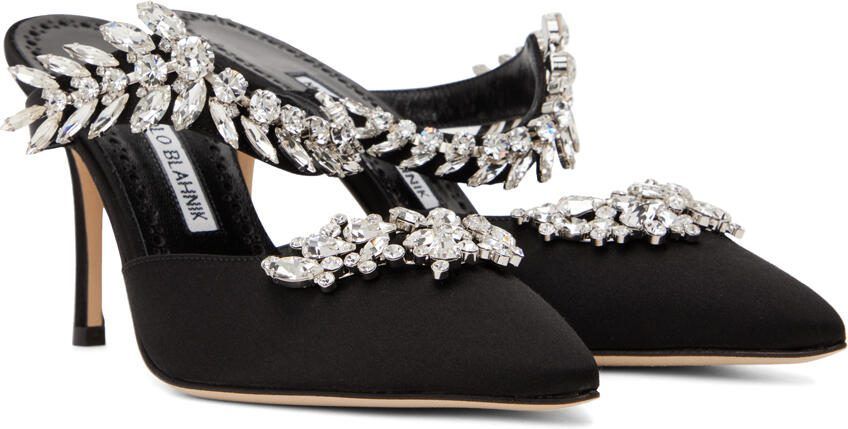 Manolo Blahnik Black Lurum Heels - Picture 2