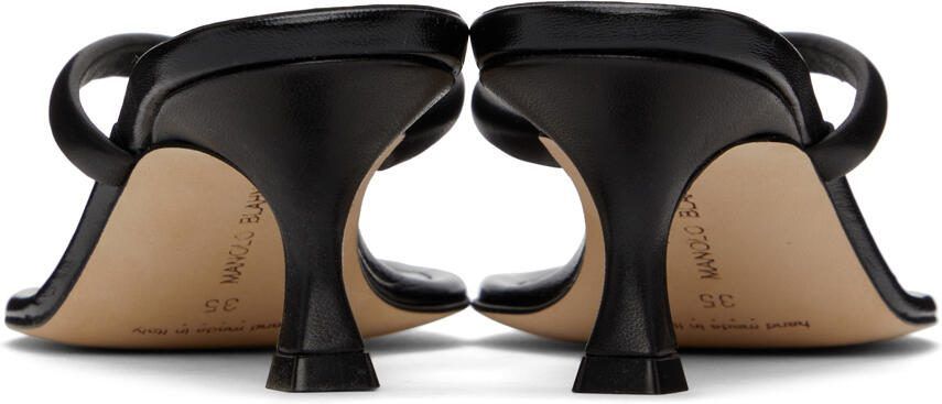 Manolo Blahnik Black Paterno Heeled Sandals - Picture 5