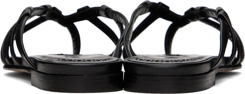 Manolo Blahnik Black Soliman Sandals