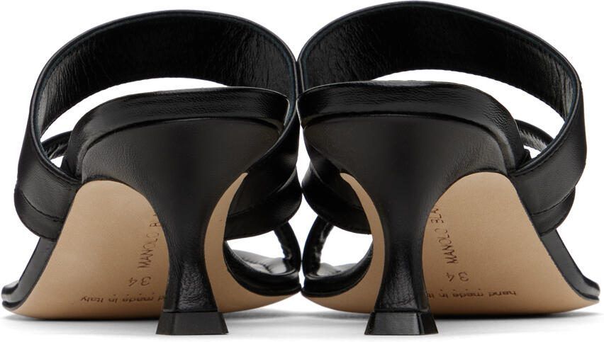 Manolo Blahnik Black Susa Heeled Sandals