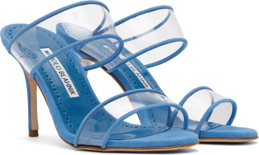 Manolo Blahnik Blue INVYMU Heeled Sandals - Picture 2
