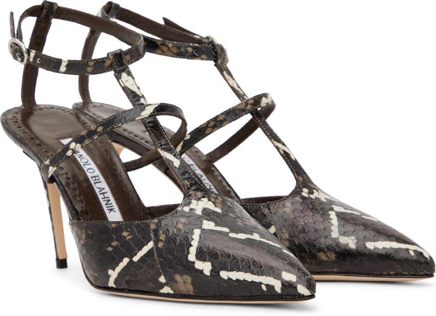 Manolo Blahnik Brown Zinas Heels - Picture 2