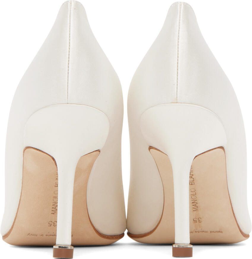 Manolo Blahnik White Hangisi 90 Heels