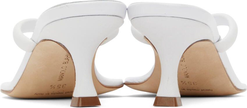 Manolo Blahnik White Paterno Heeled Sandals