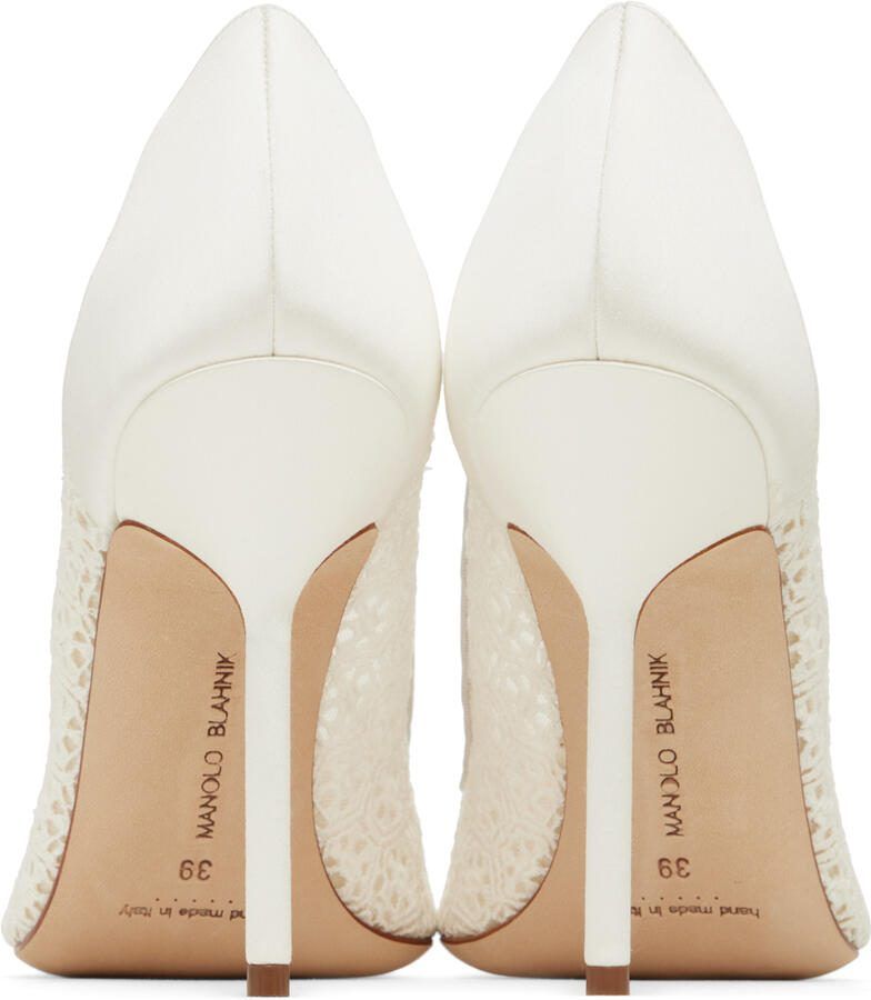 Manolo Blahnik White Tora Heels
