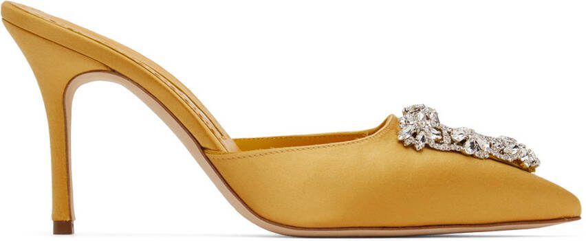 Manolo Blahnik Yellow Namutri Mules