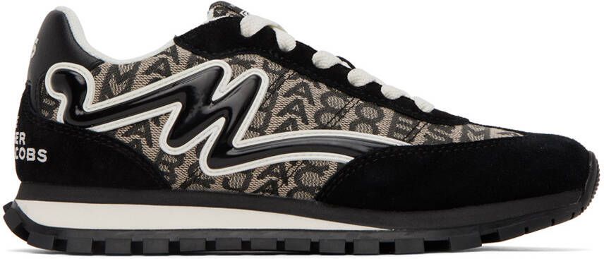 Marc Jacobs Black  White 'The Monogram Jogger' Sneakers - Picture 5