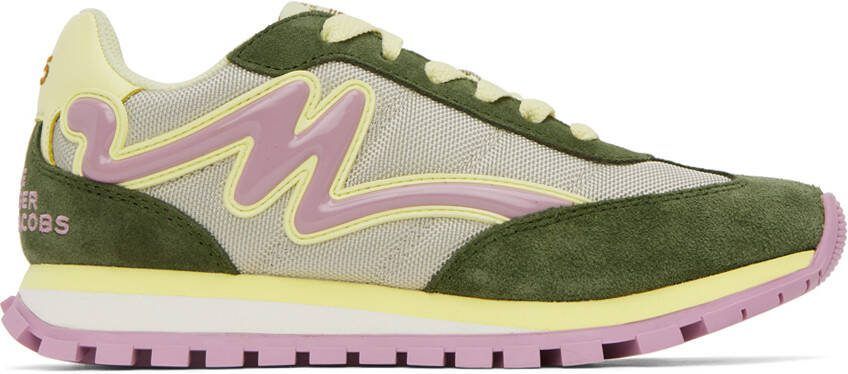 Marc Jacobs Green  Pink 'The Jogger' Sneakers