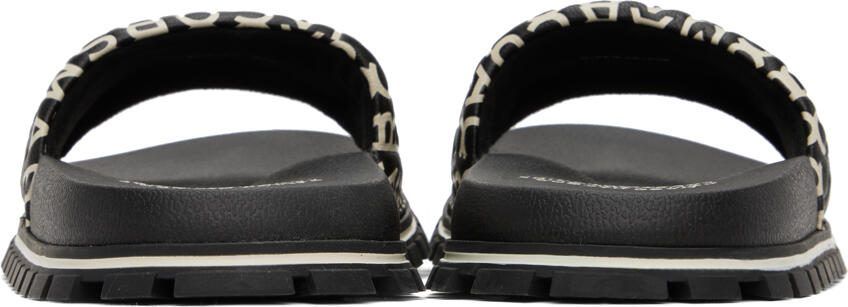 Marc Jacobs Black  White 'The Monogram Slide' Sandals - Picture 2