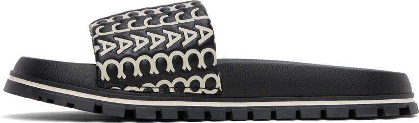 Marc Jacobs Black  White 'The Monogram Slide' Sandals - Picture 7