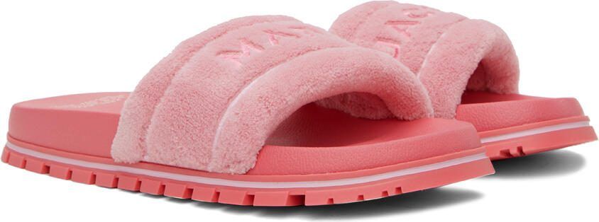 Marc Jacobs White 'The Leather Slide' Sandals
