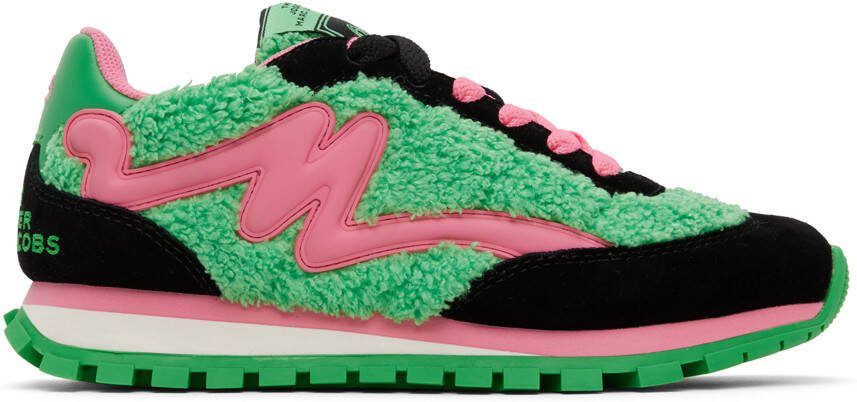 Marc Jacobs Pink  Green 'The Teddy Jogger' Sneakers - Picture 5