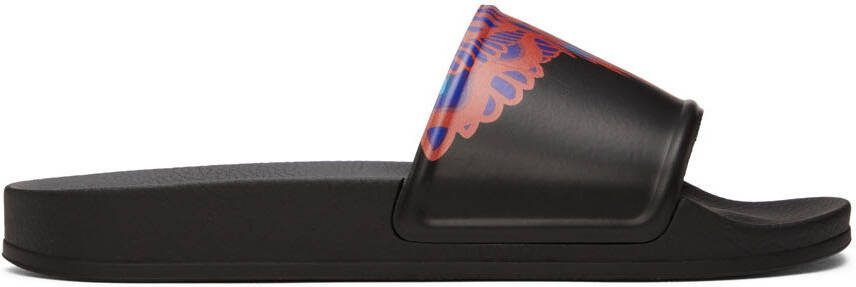 Marcelo Burlon County of Milan Black Wings Slides