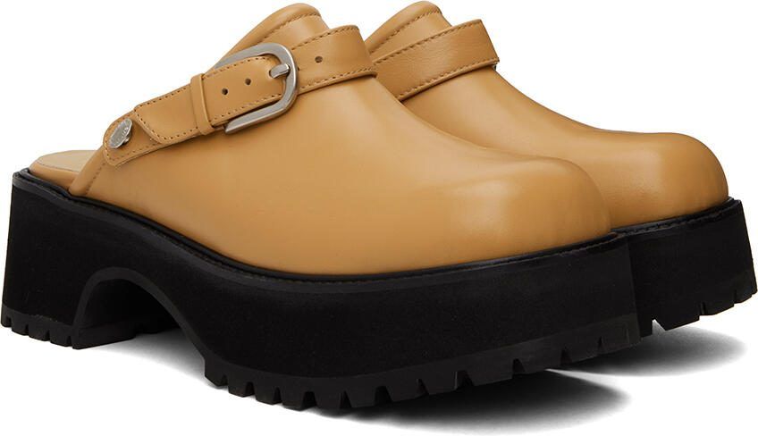 Marge Sherwood Tan 70's Clogs - Picture 2