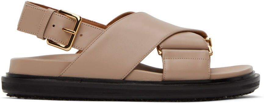 Marni Beige Fussbett Sandals