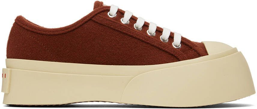 Marni Brown Felt Pablo Sneakers - Picture 4