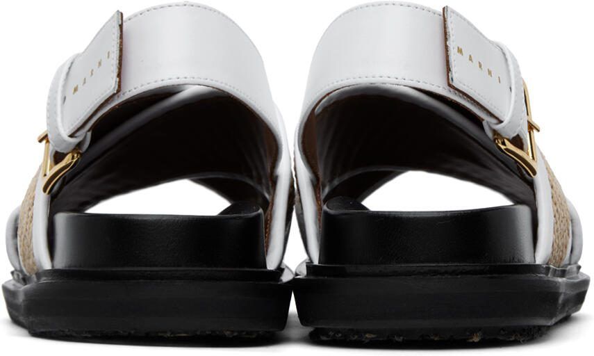 Marni Beige Fussbett Sandals