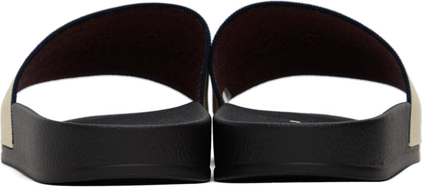 Marni Beige Jacquard Slides