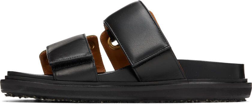 Marni Black  Green Fussbett 2 Strap Sandals - Picture 3