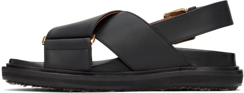 Marni Black Fussbett Sandals - Picture 3