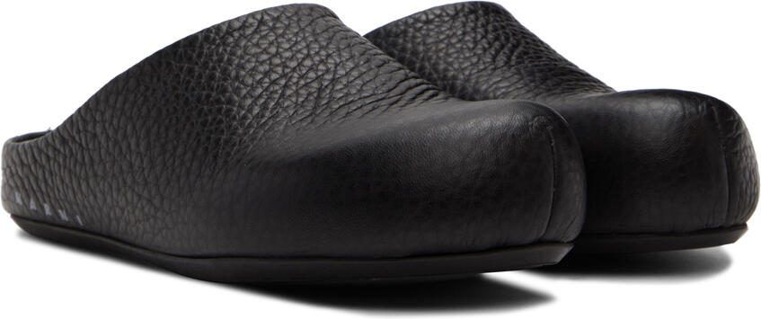 Marni Black Leather Sabot Loafers - Picture 2