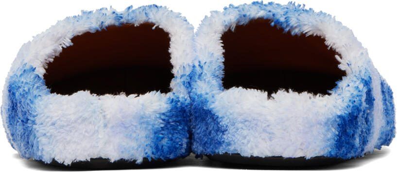 Marni Blue Fussbet Sabot Loafers