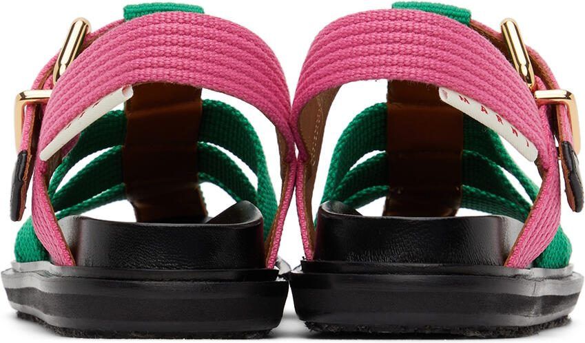 Marni Green  Pink Fishermans Fussbett Sandals - Picture 2
