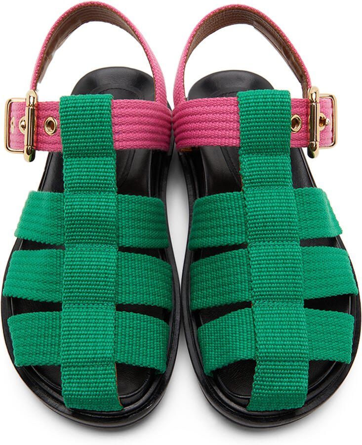 Marni Green  Pink Fishermans Fussbett Sandals
