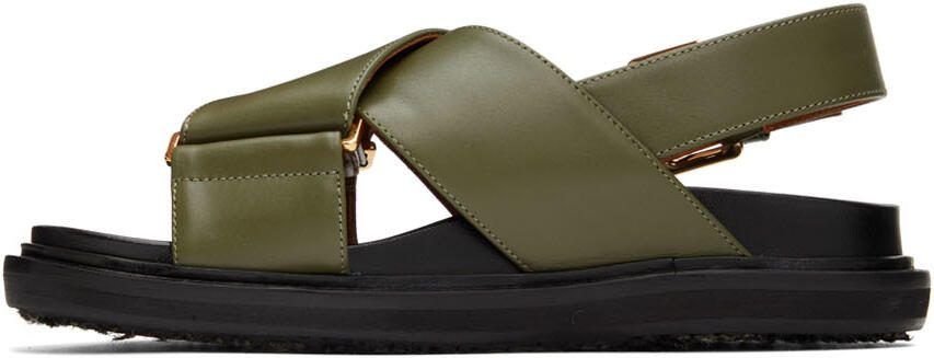 Marni Khaki Fussbett Sandals - Picture 3