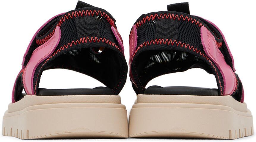 Marni Kids Black  Pink Color Block Sandals