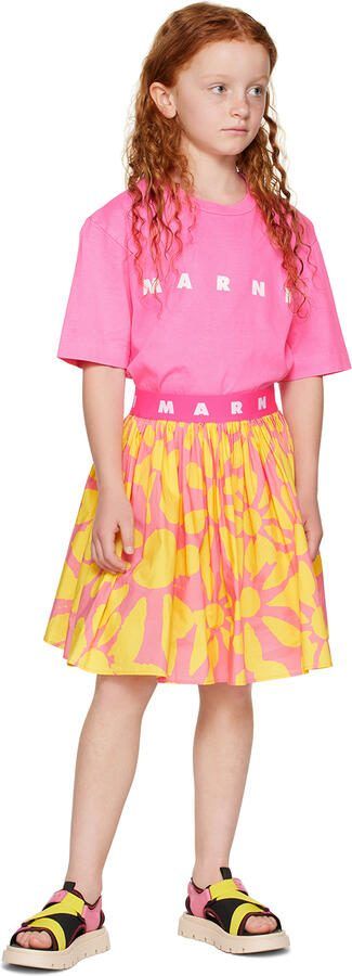 Marni Kids Black  Pink Color Block Sandals - Picture 4