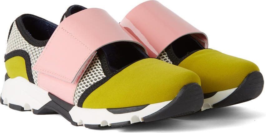 Marni Kids Yellow  White Scuba Sneakers - Picture 2