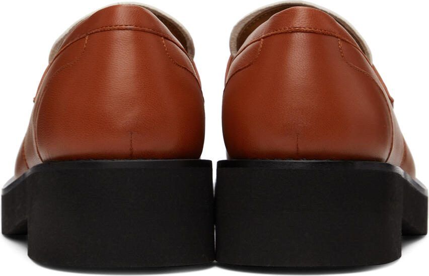 Marni Orange  Off-White Leather Loafers - Picture 2
