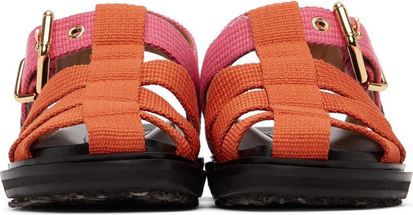 Marni Orange  Pink Fisherman Sandal - Picture 2