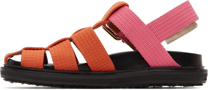 Marni Orange  Pink Fisherman Sandal - Picture 3