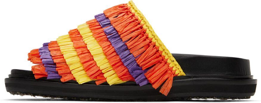 Marni Orange  Yellow Fussbett Sandals - Picture 3