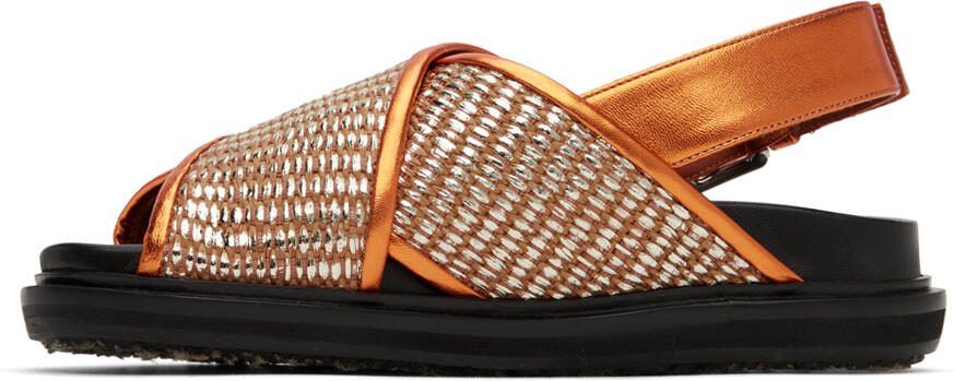 Marni Orange Fussbett Sandals - Picture 3