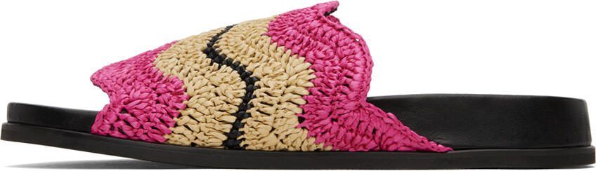 Marni Pink  Beige No Vacancy Inn Edition Fussbett Sandals - Picture 3