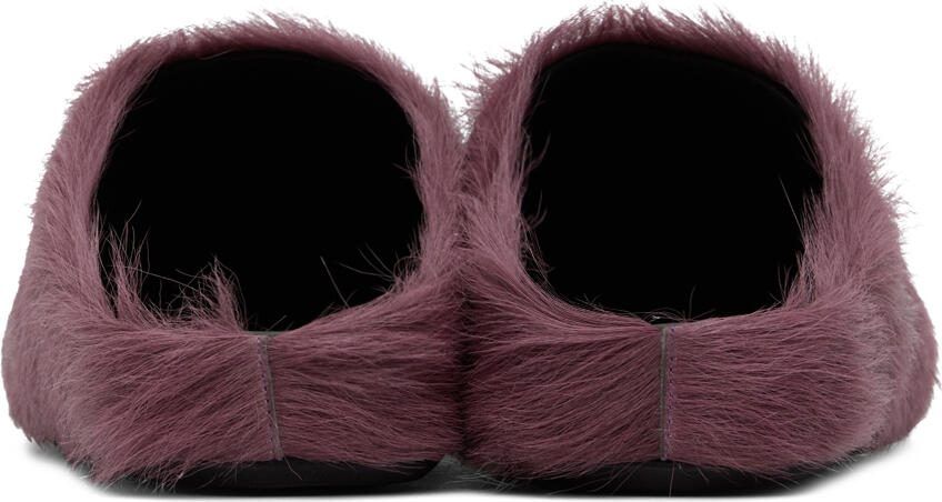 Marni Purple Calf-Hair Fussbett Sabot Loafers