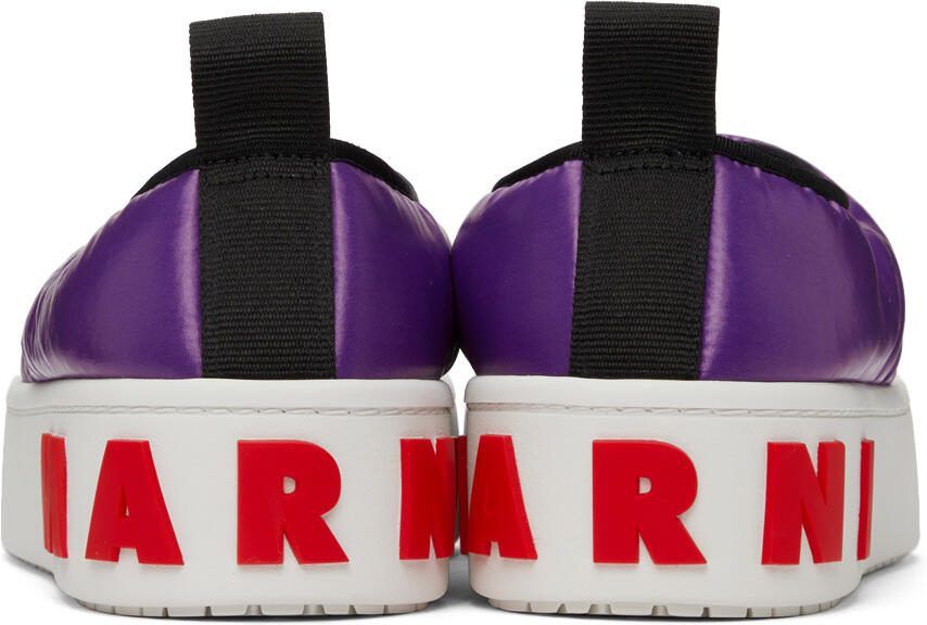 Marni Purple Puffed Nylon Slip-On Low Sneakers - Picture 2