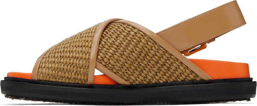 Marni Black  Brown Fussbett Sandals - Picture 6