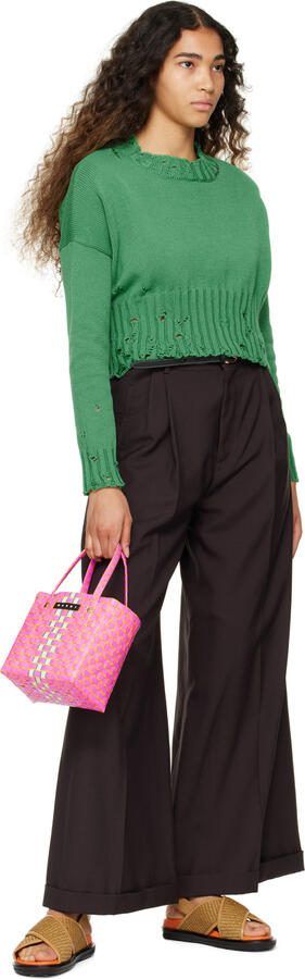 Marni Black  Brown Fussbett Sandals - Picture 8