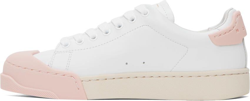 Marni White  Pink Dada Bumper Sneakers - Picture 3