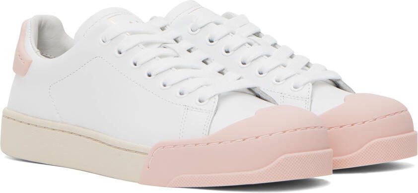 Marni White  Pink Dada Bumper Sneakers - Picture 2