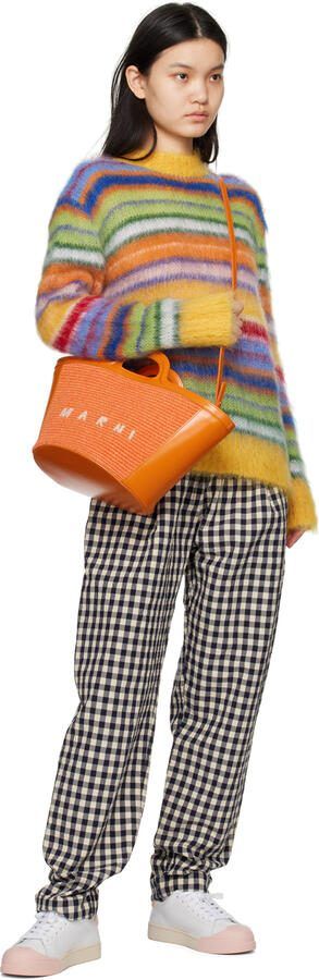 Marni White  Pink Dada Bumper Sneakers - Picture 4
